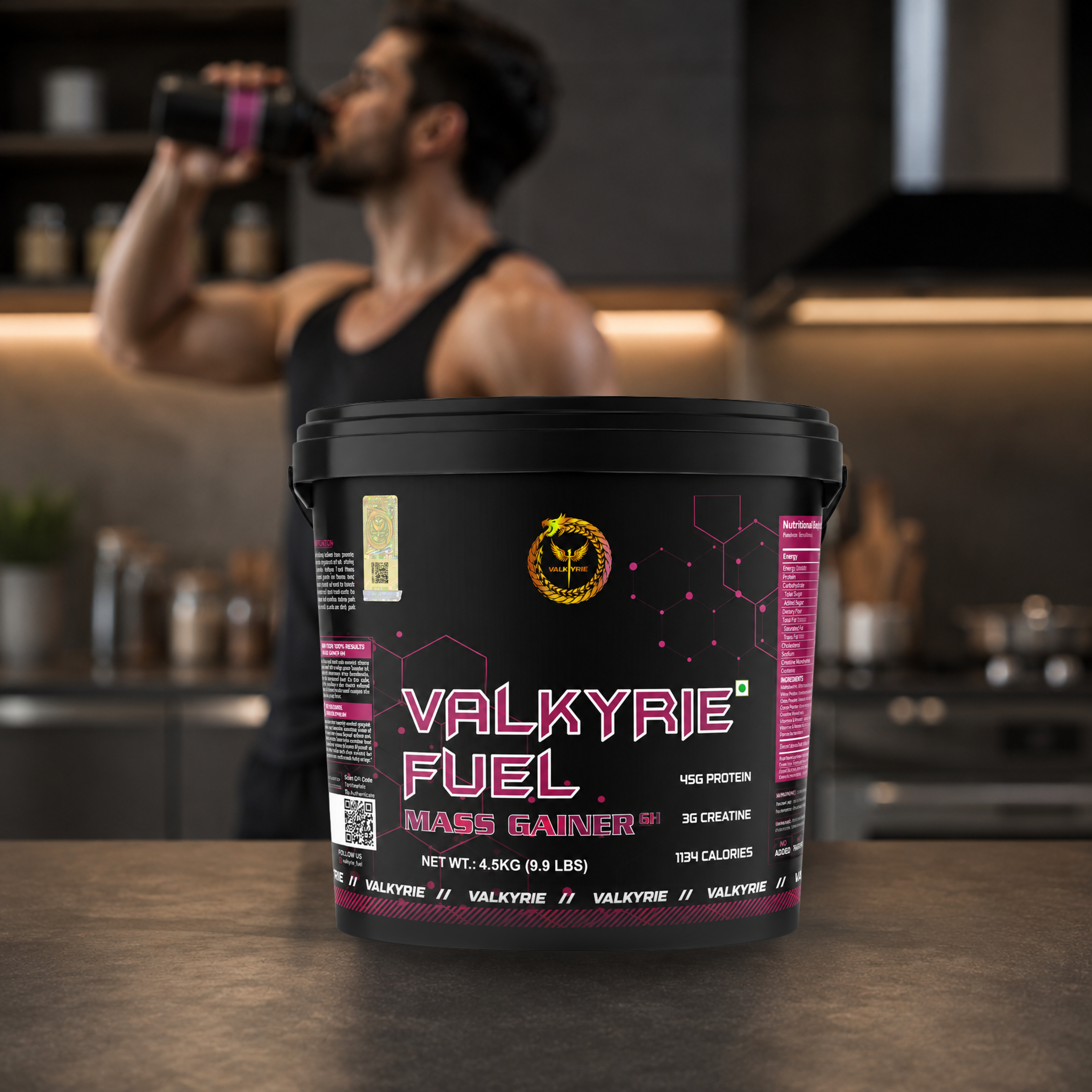 Valkyrie Fuel Mass Gainer 5Kg – Advanced Weight Gain & Muscle Growth Formula for Strength and Performance